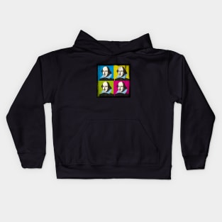 SIR WILLIAM SHAKESPEARE - ELIZABETHAN PLAYWRIGHT - POP ART STYLE 4-UP Kids Hoodie